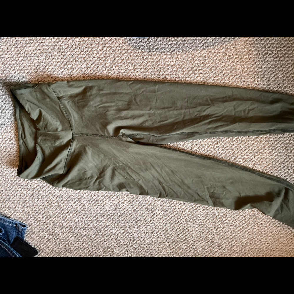 Army green leggings